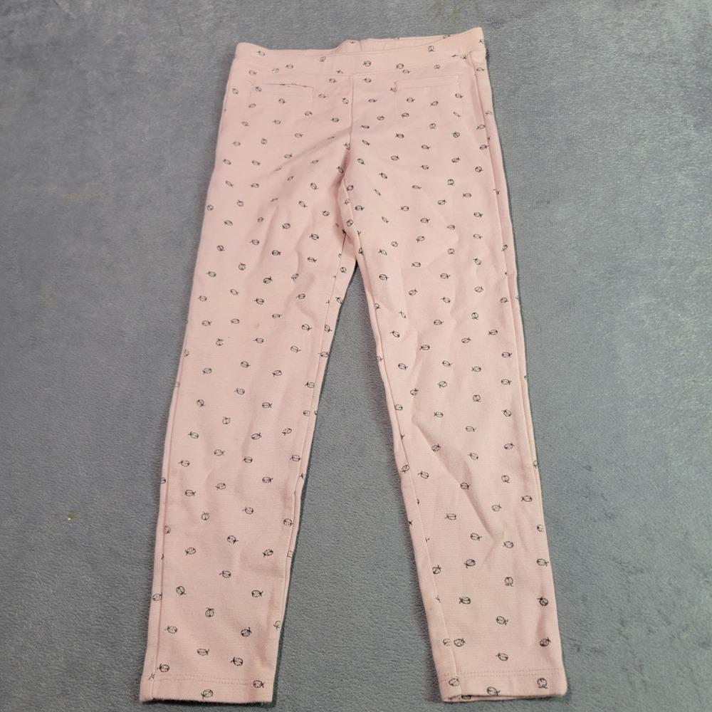 Zara Leggings Girls 9/10 Pink Ladybug Soft Collection Glitter Slim Fit Pants